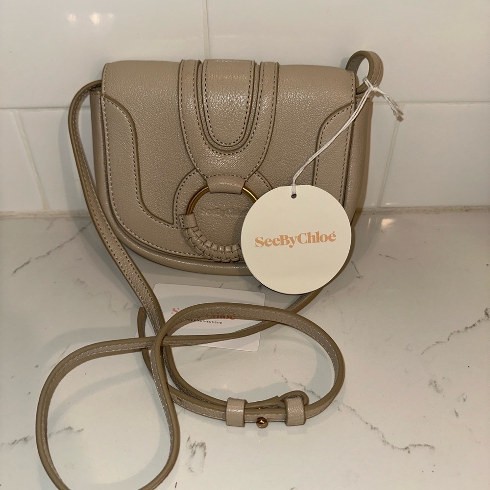 SEE BY CHLOE
Cement Beige Leather Mini Hana Bag
